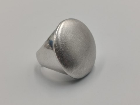 Piękny srebrny damski pierścionek MAT / POŁYSK r. 14 srebro 925 biżuteria
