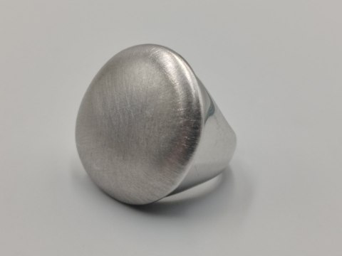 Piękny srebrny damski pierścionek MAT / POŁYSK r. 14 srebro 925 biżuteria