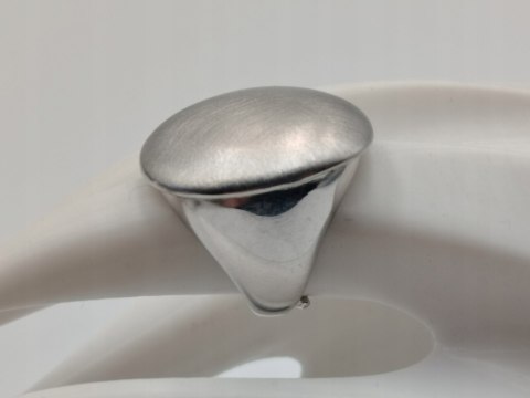 Piękny srebrny damski pierścionek MAT / POŁYSK r. 14 srebro 925 biżuteria