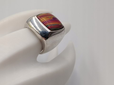 Piękny srebrny damski pierścionek sygnet KAMIEŃ CUDÓW r.16 srebro biżuteria