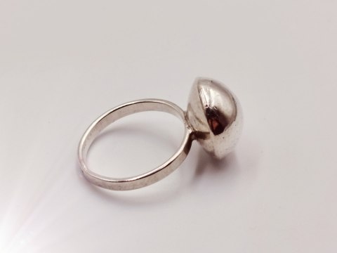 Piękny stary damski srebrny pierścionek KOPUŁKA r.16 VINTAGE biżuteria