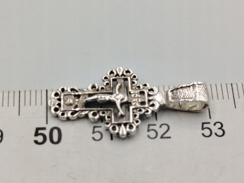 Piękny stary srebrny ażurowy KRZYŻ PRAWOSŁAWNY srebro 925 VINTAGE biżuteria