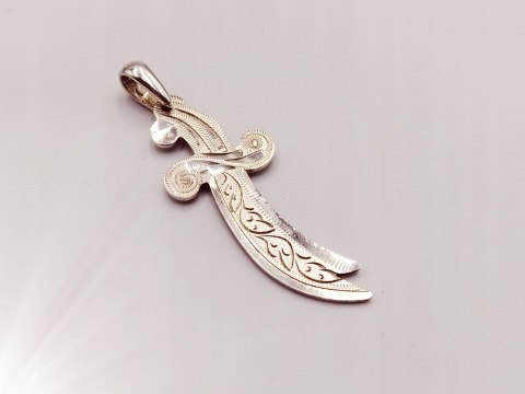 Piękny stary srebrny damski wisiorek/zawieszka MIECZ/SZABLA srebro VINTAGE