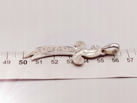 Piękny stary srebrny damski wisiorek/zawieszka MIECZ/SZABLA srebro VINTAGE