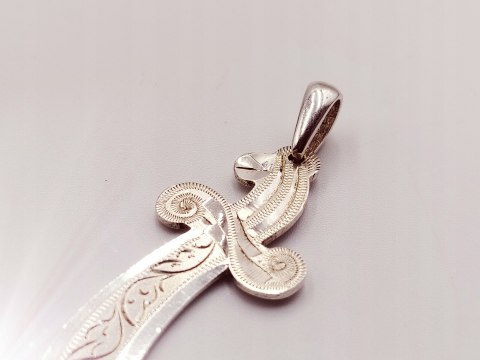 Piękny stary srebrny damski wisiorek/zawieszka MIECZ/SZABLA srebro VINTAGE