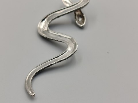 Piękny stary srebrny damski wisiorek/zawieszka WĄŻ/ŻMIJA biżuteria VINTAGE