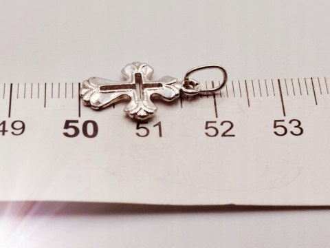 Piękny stary srebrny wisiorek/zawieszka ażurowy KRZYŻYK srebro 925 VINTAGE