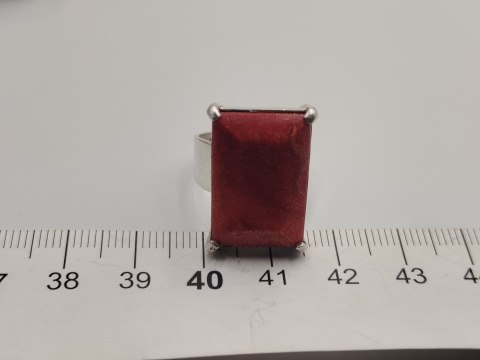 Stary piękny srebrny damski pierścionek KORALOWIEC r. 10 biżuteria VINTAGE