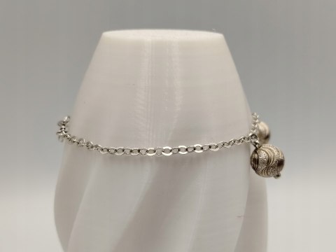 Piękna srebrna damska bransoletka TRZY KULKI srebro 925 biżuteria