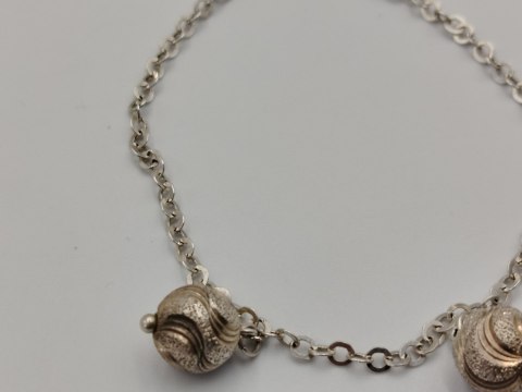 Piękna srebrna damska bransoletka TRZY KULKI srebro 925 biżuteria