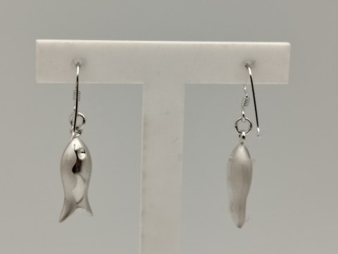 Piękne srebrne damskie kolczyki RYBKI, RYBY srebro 925 biżuteria VINTAGE