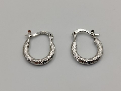 Piękne srebrne kolczyki damskie KOŁA małe wzorek - srebro 925 biżuteria