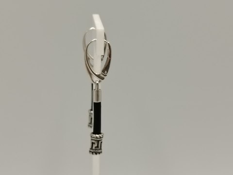 Piękne srebrne kolczyki damskie wiszące KAUCZUK wzorek srebro 925 biżuteria