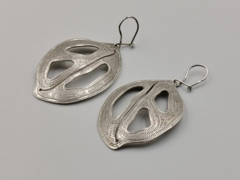 Piękne stare srebrne damskie kolczyki ażurowe srebro 925 biżuteria VINTAGE