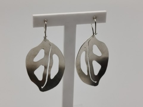 Piękne stare srebrne damskie kolczyki ażurowe srebro 925 biżuteria VINTAGE