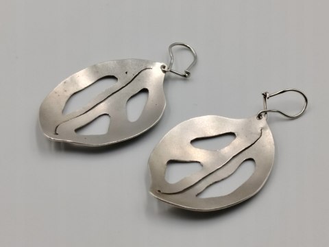 Piękne stare srebrne damskie kolczyki ażurowe srebro 925 biżuteria VINTAGE