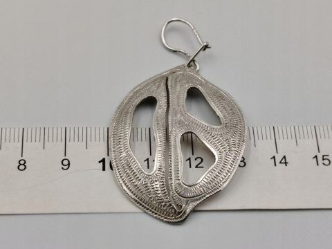 Piękne stare srebrne damskie kolczyki ażurowe srebro 925 biżuteria VINTAGE