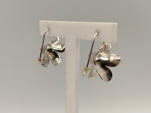 Piękne stare srebrne kolczyki damskie KWIAT srebro 925 biżuteria VINTAGE