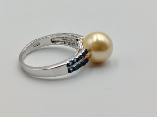 Piękny srebrny damski pierścionek PERŁA+CYRKONIE r.17 srebro 925 biżuteria
