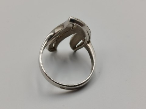 Piękny srebrny damski pierścionek ażurowy MARKAZYTY r.16 srebro biżuteria