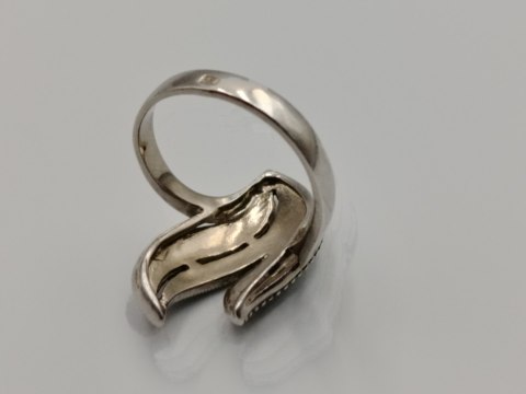 Piękny srebrny damski pierścionek ażurowy MARKAZYTY r.16 srebro biżuteria