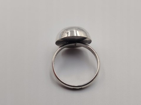 Piękny stary damski srebrny pierścionek KOPUŁKA CYRKONIA r.19 VINTAGE