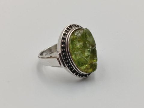 Piękny stary srebrny damski pierścionek OLIWIN r.19 biżuteria VINTAGE