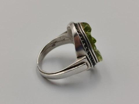 Piękny stary srebrny damski pierścionek OLIWIN r.19 biżuteria VINTAGE