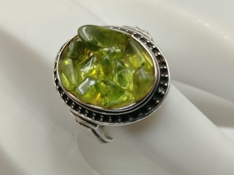 Piękny stary srebrny damski pierścionek OLIWIN r.19 biżuteria VINTAGE