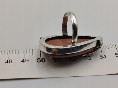 Piękny stary srebrny damski pierścionek PIASEK PUSTYNI r.17 srebro VINTAGE