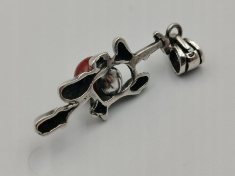 Piękny stary srebrny wisiorek/zawieszka KORAL srebro biżuteria VINTAGE