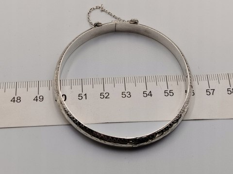 Stara srebrna damska bransoletka KOŁO BANGLA srebro 925 - biżuteria VINTAGE