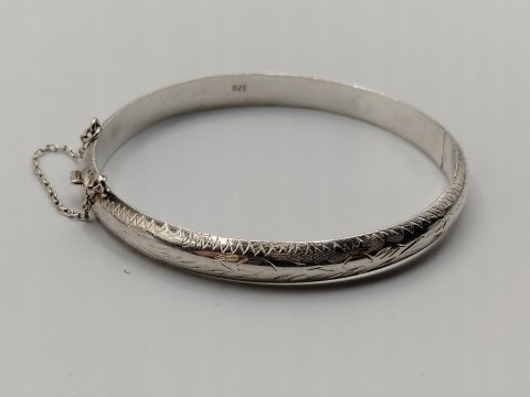 Stara srebrna damska bransoletka KOŁO BANGLA srebro 925 - biżuteria VINTAGE