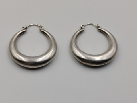 Stare piękne damskie srebrne kolczyki duże KOŁA srebro VINTAGE biżuteria