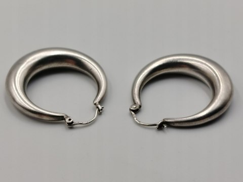 Stare piękne damskie srebrne kolczyki duże KOŁA srebro VINTAGE biżuteria