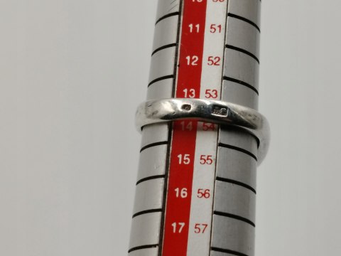 Stary ciekawy damski srebrny pierścionek r.13/14 srebro VINTAGE biżuteria