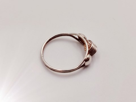 Stary srebrny damski pierścionek/obrączka r.16 srebro VINTAGE biżuteria