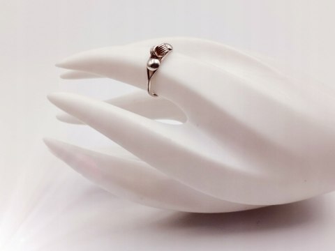 Stary srebrny damski pierścionek/obrączka r.16 srebro VINTAGE biżuteria