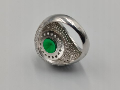 Bajeczny srebrny damski pierścionek CYRKONIE r. 23 srebro 925 biżuteria