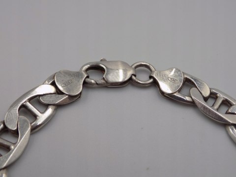 Piękna srebrna męska bransoletka wzór GUCCI srebro 925 - 26,43 g. biżuteria