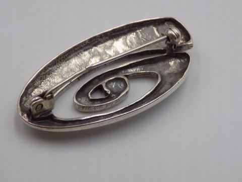 Piękna stara damska autorska srebrna broszka srebro 925 VINTAGE biżuteria