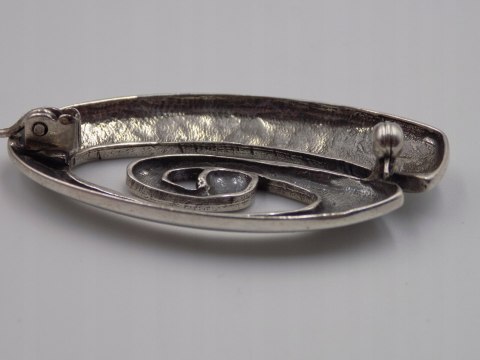 Piękna stara damska autorska srebrna broszka srebro 925 VINTAGE biżuteria