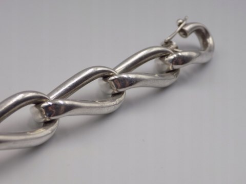 Piękna stara srebrna damska bransoletka - srebro 925 - biżuteria VINTAGE