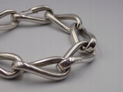 Piękna stara srebrna damska bransoletka - srebro 925 - biżuteria VINTAGE