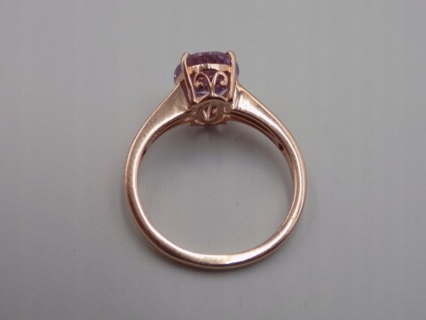 Piękny damski srebrny, pozłacany pierścionek CYRKONIA roz. 23 biżuteria