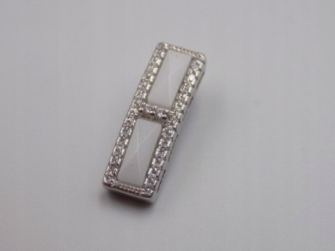 Piękny srebrny damski wisiorek/zawieszka CYRKONIE biżuteria srebro 925