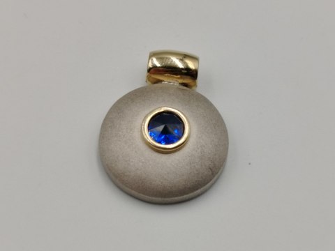 Piękny srebrny damski wisiorek/zawieszka złocenie/srebro VINTAGE biżuteria