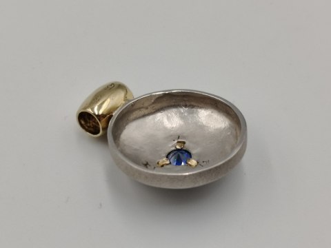 Piękny srebrny damski wisiorek/zawieszka złocenie/srebro VINTAGE biżuteria