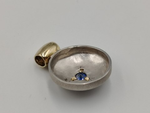 Piękny srebrny damski wisiorek/zawieszka złocenie/srebro VINTAGE biżuteria