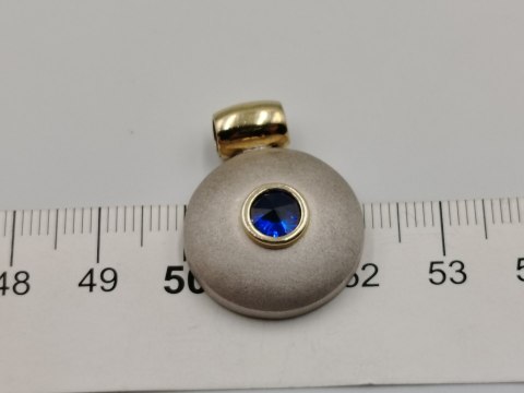 Piękny srebrny damski wisiorek/zawieszka złocenie/srebro VINTAGE biżuteria